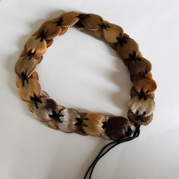 Accessories - Gorgeous Vintage Belt / Seal Skin with Genuine Leather